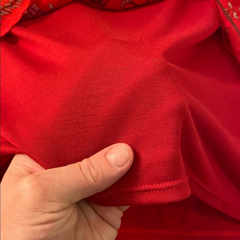 Max Studio Red Floral Skirt - Picture 5 of 10